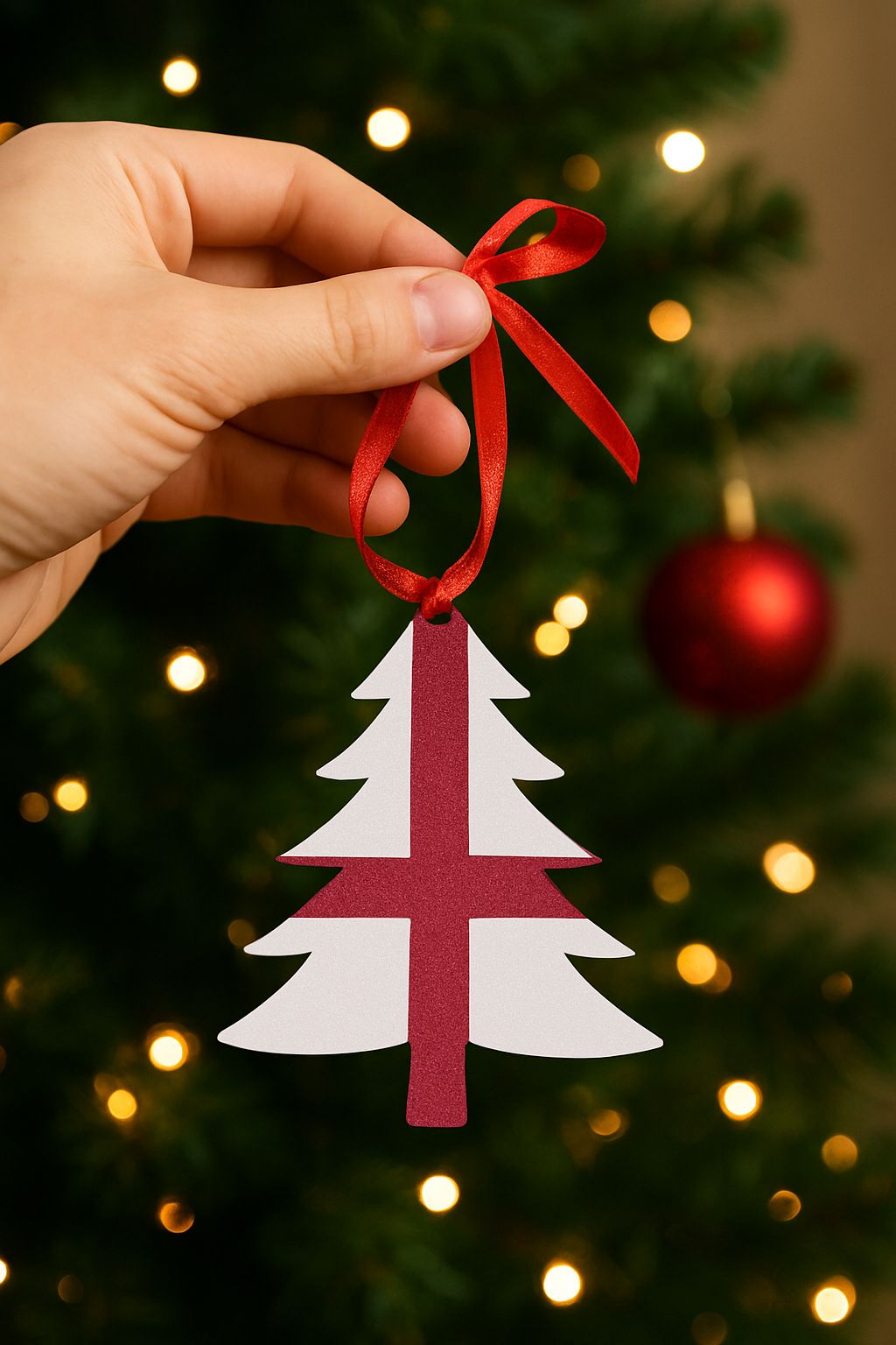 Custom Christmas Tree Ornament – 6mm MDF with St. George’s Flag - Image 3