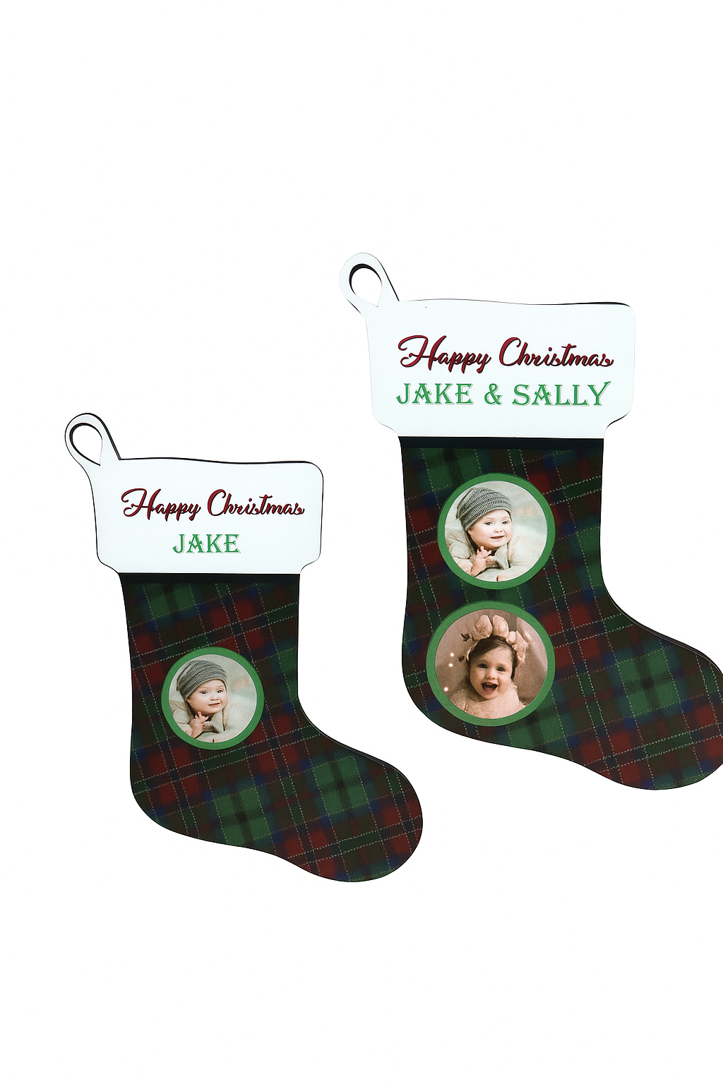 DS Christmas stocking bauble hanging tree decoration seasonal gift personalised